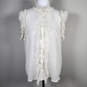 Joe Sheer Fairy Top Womens Small  Ethereal Ruffle Pixie Fantasy Whimsy Whimsical